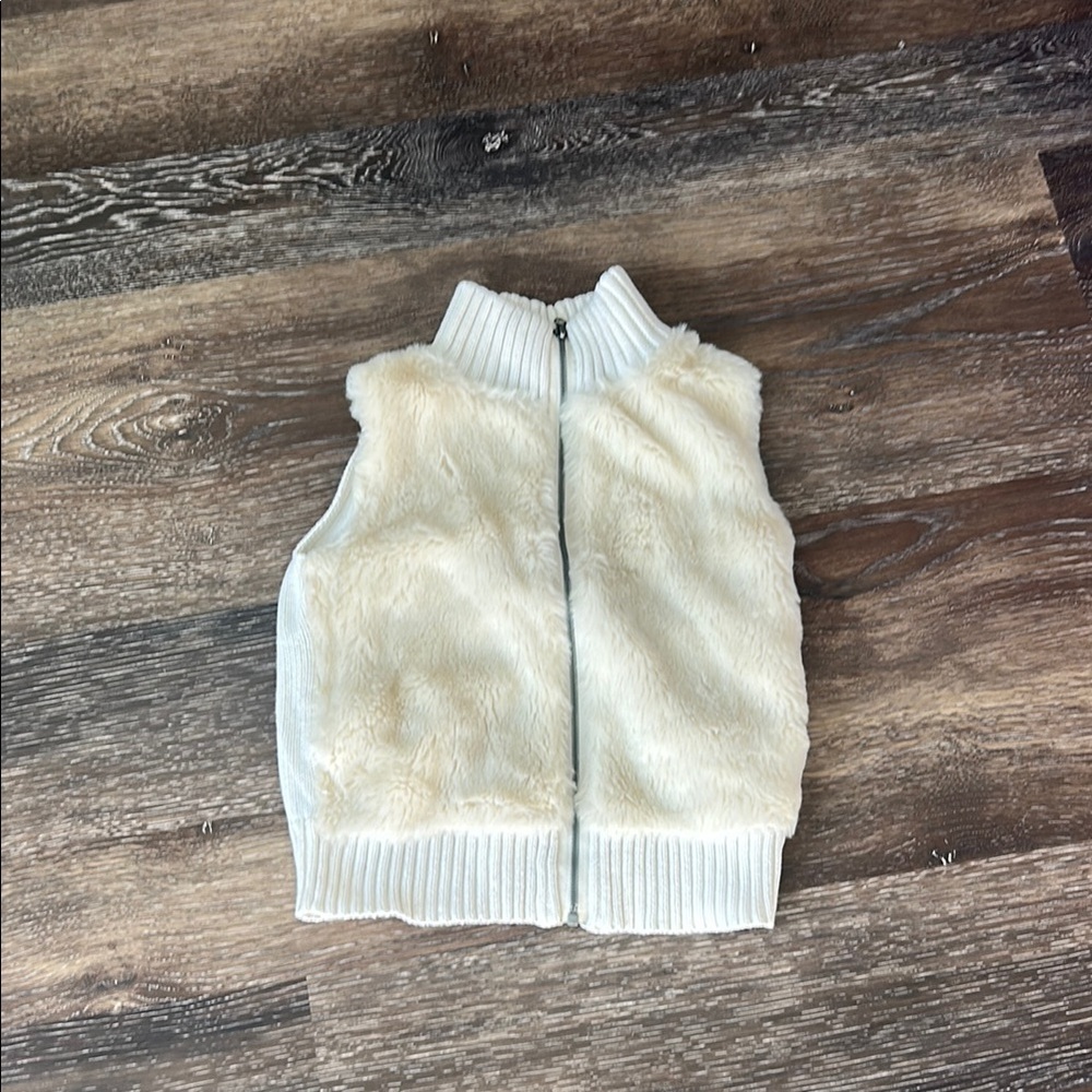 Cozy White Fleece Kids Vest